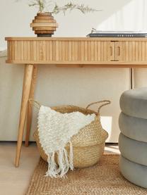Panier de rangement fait main Meja, Algues, tressé, Brun clair, Ø 35 - 42 x haut. 34 cm
