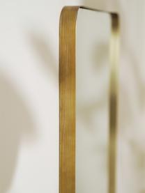Eckiger Wandspiegel Adhira mit messingfarbenem Metallrahmen, Rahmen: Metall, vermessingt, Spiegelfläche: Spiegelglas, Messingfarben, B 60 x H 60 cm