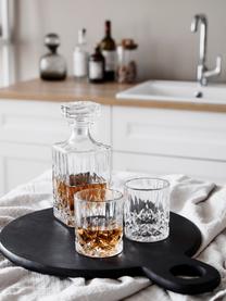 Set da whisky con rilievo in cristallo George 3 pz, Vetro, Trasparente, Set in varie misure