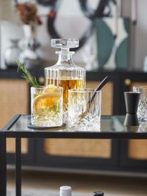 Whiskyset George met kristalreliëf, 3-delig, Glas, Transparant, Set met verschillende formaten