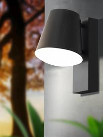 Outdoor wandlamp Caldiero in antraciet, Lampenkap: Verzinkt staal, Diffuser: kunststof, Antraciet, B 14 x H 24 cm
