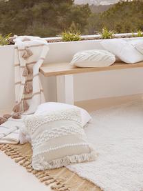 Poszewka na poduszkę Anoki, 80% bawełna, 20% poliester, Ecru, biały, S 45 x D 45 cm