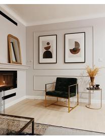 Fotel wypoczynkowy z aksamitu Manhattan, Tapicerka: aksamit (poliester) Dzięk, Ciemnozielony aksamit, S 70 x G 72 cm
