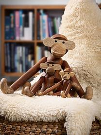 Figura decorativa de madera de teca de diseño Monkey, Madera de teca, madera de limba, barnizadas, certificado FSC, Madera de teca, An 20 x Al 19 cm