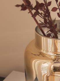 Mundgeblasene Glasvase Uma mit Gold-Silber-Schimmer, Glas, Transparent,Gold, Ø 15 x H 20 cm