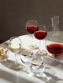 Mundgeblasene Champagnerschalen Luca, 2 Stück, Glas, Transparent mit Goldrand, Ø 11 x H 15 cm, 200 ml