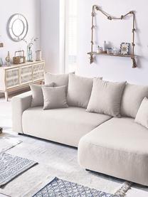 Divano letto angolare 4 posti con contenitore Elvi, Rivestimento: poliestere con rivestimen, Sottostruttura: legno, molle Nosag, Piedini: materiale sintentico Il t, Tessuto grigio, nero, Larg. 282 x Prof. 153 cm