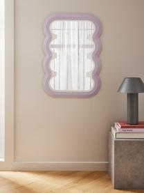 Wandspiegel Glenn mit violettem Acryl-Rahmen, Rahmen: Acryl, Rückseite: Mitteldichte Holzfaserpla, Spiegelfläche: Spiegelglas, Lila, B 70 x H 100 cm