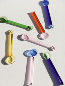 Löffel-Set Pin aus Glas, 4er-Set, Glas, Bunt, L 13 cm