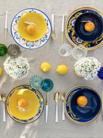 Service de table Sicilia, 6 personnes (18 élém.), Blanc, bleu foncé, jaune, Lot de différentes tailles