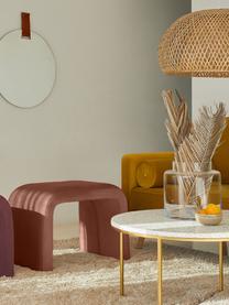 Samt-Hocker Penelope, Bezug: Samt (100% Polyester) Der, Gestell: Metall, Sperrholz, Samt Braun, B 61 x H 46 cm