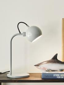 Design tafellamp Ball, Lampenkap: gecoat metaal, Lampvoet: gecoat metaal, Blauwgrijs, B 24 x H 37 cm