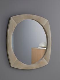 Espejo de pared Emory, Espejo: cristal, Reverso: tablero de fibra de densi, Madera clara, An 70 x Al 70 cm