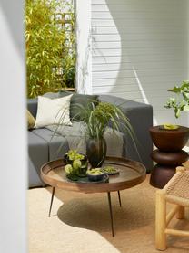 Mesa centro redonda de diseño Bol Table, Tablero: madera de mango, curtido, Patas: acero con pintura en polv, Madera de mango, Ø 75 x Al 38 cm