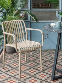 Záhradná stolička s opierkami Isabellini, Umelá hmota, Béžová, Š 54 x H 49 cm