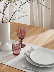 Verres à eau avec embossage décoratif Colorado, 4 pièces, Verre, Tons baies, Ø 8 x haut. 10 cm, 260 ml