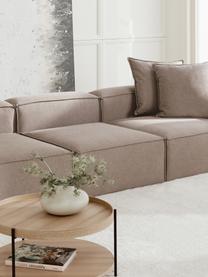 Moduł środkowy Lennon, Tapicerka: 100% poliester Dzięki tka, Stelaż: lite drewno sosnowe, cert, Nogi: tworzywo sztuczne, Brązowa tkanina, S 89 x G 119 cm