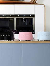 Kompakt Toaster 50's Style, Edelstahl, lackiert, Rosa, glänzend, B 31 x H 20 cm