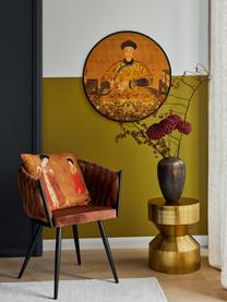 Table d'appoint dorée Juliana, Métal, enduit, Couleur dorée, légèrement brillant, Ø 36 x haut. 45 cm