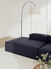 Chaise longue componibile Lennon, Rivestimento: 100% poliestere Con 115.0, Struttura: legno di pino massiccio, , Piedini: plastica, Tessuto blu scuro, Larg. 269 x Prof. 119 cm, schienale a destra