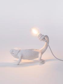 Lampada da tavolo a LED di design con porta USB Chameleon, Lampada: resina, Bianco, Larg. 17 x Alt. 14 cm