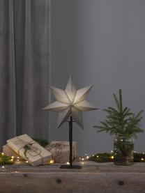 Leuchtobjekt Frozen, mit Stecker, Lampenschirm: Papier, Lampenfuß: Metall, beschichtet, Grau, Schwarz, B 34 x H 55 cm