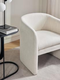 Fauteuil Mairo, Tissu beige, larg. 68 x prof. 62 cm