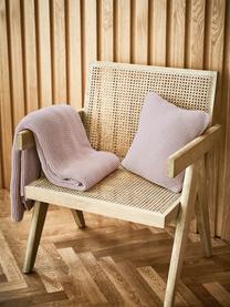 Housse de coussin en tricot de coton bio Adalyn, 100 % coton bio, certifié GOTS, Vieux rose, larg. 40 x long. 40 cm