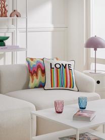 Wendekissenhülle Drew mit Kederumrandung, 100 % Baumwolle, Mehrfarbig, Weiß, Rosa, B 40 x L 40 cm