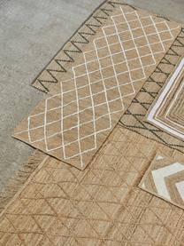 Ręcznie tkany dywan z juty Clover, 100% juta, Beżowy, biały, S 160 x D 230 cm (Rozmiar M)