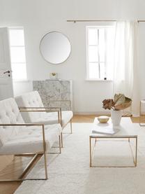 Fauteuil lounge peluche blanc crème Manhattan, Peluche blanc crème, larg. 70 x prof. 72 cm