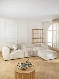 Sofá rinconera modular de pana Lennon (4 plazas), Tapizado: pana (92% poliéster, 8% p, Estructura: madera de pino maciza, ma, Patas: plástico, Pana beige, An 327 x F 207 cm