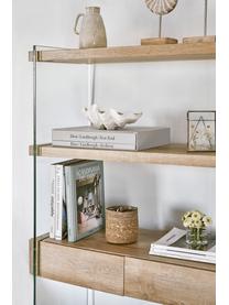 Estantería Kenya, Estructura: tablero de fibras de dens, Madera clara, transparente, An 90 x Al 180 cm