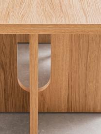 Tavolo con finitura in legno di quercia Androgyne, in varie misure, Pannello di fibra a media densità (MDF) con finitura in legno di quercia, Legno, chiaro verniciato, Larg. 280 x Prof. 110 cm