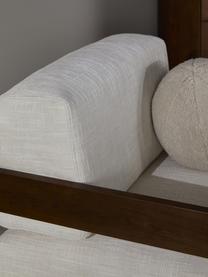 Fauteuil lounge Cooper, Tissu blanc crème, larg. 71 x prof. 98 cm