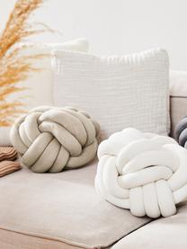 Cuscino divano annodato beige chiaro Twist, Beige chiaro, Ø 30 cm
