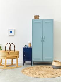 Malá šatní skříň Twinny, Ocel s práškovým nástřikem, Světle modrá, Š 85 cm, V 183 cm