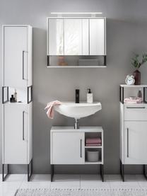 Waschbeckenunterschrank Rosalie, B 60 cm, Füße: Metall, lackiert, Weiß, B 60 x H 60 cm