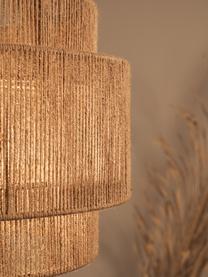 Lampa wisząca z juty w stylu boho Cecillia, Brązowy, Ø 45 x W 33 cm