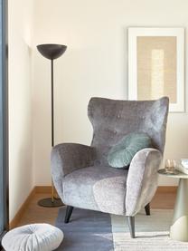 Uplighter Eglantina in zwart/goud, Lampenkap: gecoat metaal, Lampvoet: gecoat metaal, Zwart, goudkleurig, Ø 30 cm x H 155 cm