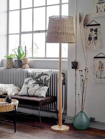 Stojacia lampa z dreva Ratto, Hnedá, Ø 40 x V 160 cm