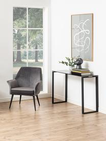 Skleněný konzolový stolek Katrine, Černá, Š 110 cm, H 40 cm