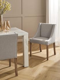 Čalouněná židle s dřevěnými nohami Savannah, Béžová, Š 60 cm, H 60 cm