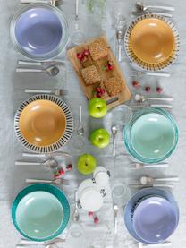 Set 18 piatti con motivi colorati per 6 persone Marea, Blu, bianco, giallo, Set in varie misure