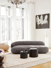 Sofa w kształcie nerki Alba (3-osobowa), Tapicerka: 97% poliester, 3% nylon D, Stelaż: lite drewno świerkowe z c, Nogi: tworzywo sztuczne, Szara tkanina, S 235 x G 114 cm, oparcie lewostronne