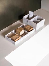 Schmuck-Organizer Karla in Marmor-Optik, Polyresin, Weiß, marmoriert, B 31 x H 4 cm