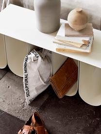 Banco de metal Curved, Acero con pintura en polvo, Blanco, An 110 x Al 42 cm