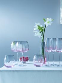 Komplet ręcznie wykonanych szklanek Dusk, 2 szt., Szkło, Blady różowy, szary, Ø 9 x W 10 cm, 425 ml