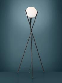 Tripod Stehlampe Salvezinas, Lampenschirm: Opalglas, Lampenfuß: Stahl, beschichtet, Weiß, Schwarz, Ø 28 x H 150 cm
