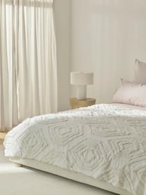 Couvre-lit à motifs tuftés Faye, 100 % coton, Blanc, larg. 240 x long. 260 cm (pour lits jusqu'à 200 x 200)